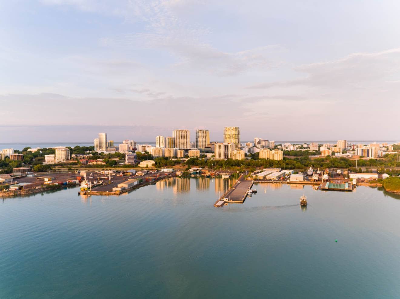 Aerial view of Darwin City